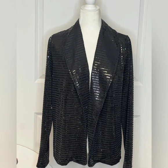 Black Sequin Blazer - Picture 2 of 5